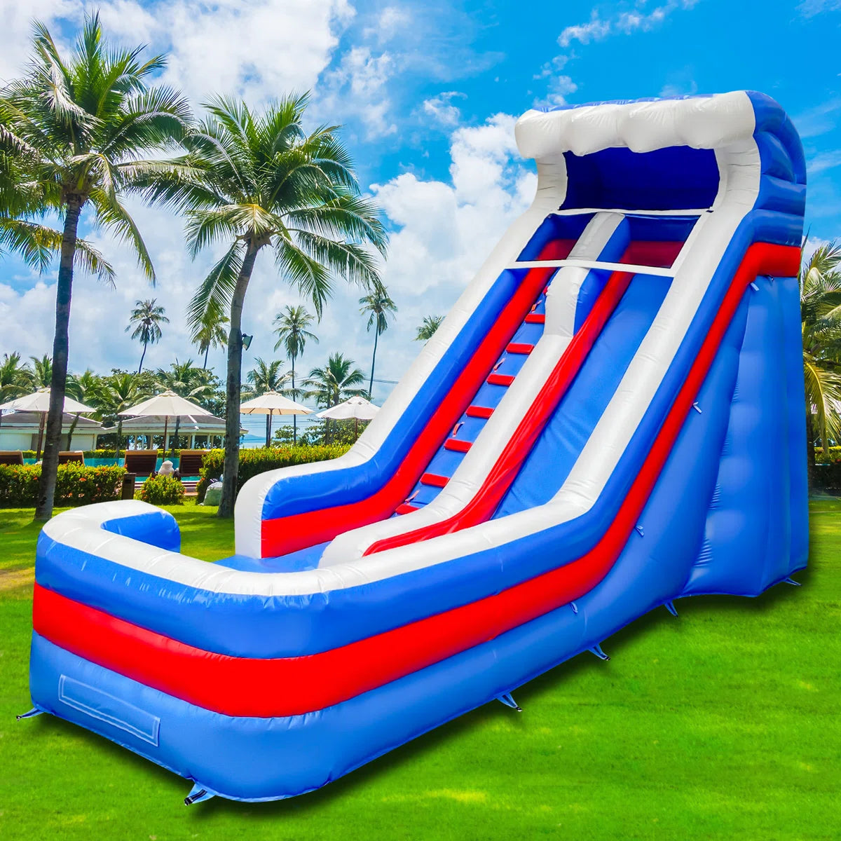 BIG WAVE - 16FT Patriotic Splash Wet/Dry Water Slide - 11167 Free Shipping