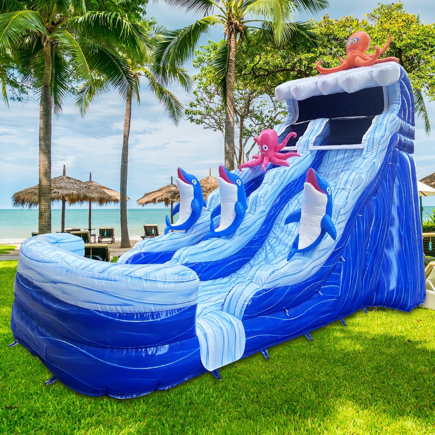 BIG WAVE - 22FT Ocean Creature Wet/Dry Water Slide - 11192