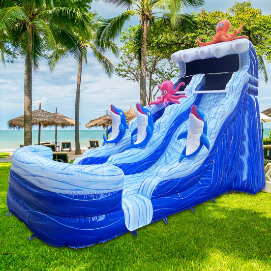 BIG WAVE - 22FT Ocean Creature Wet/Dry Water Slide - 11192