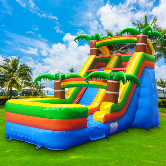 BIG WAVE - 14FT Tropical Paradise Wet/Dry Water Slide - Available Now!