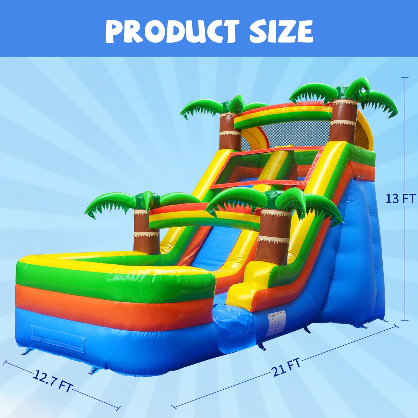 BIG WAVE - 14FT Tropical Paradise Wet/Dry Water Slide - Available Now!