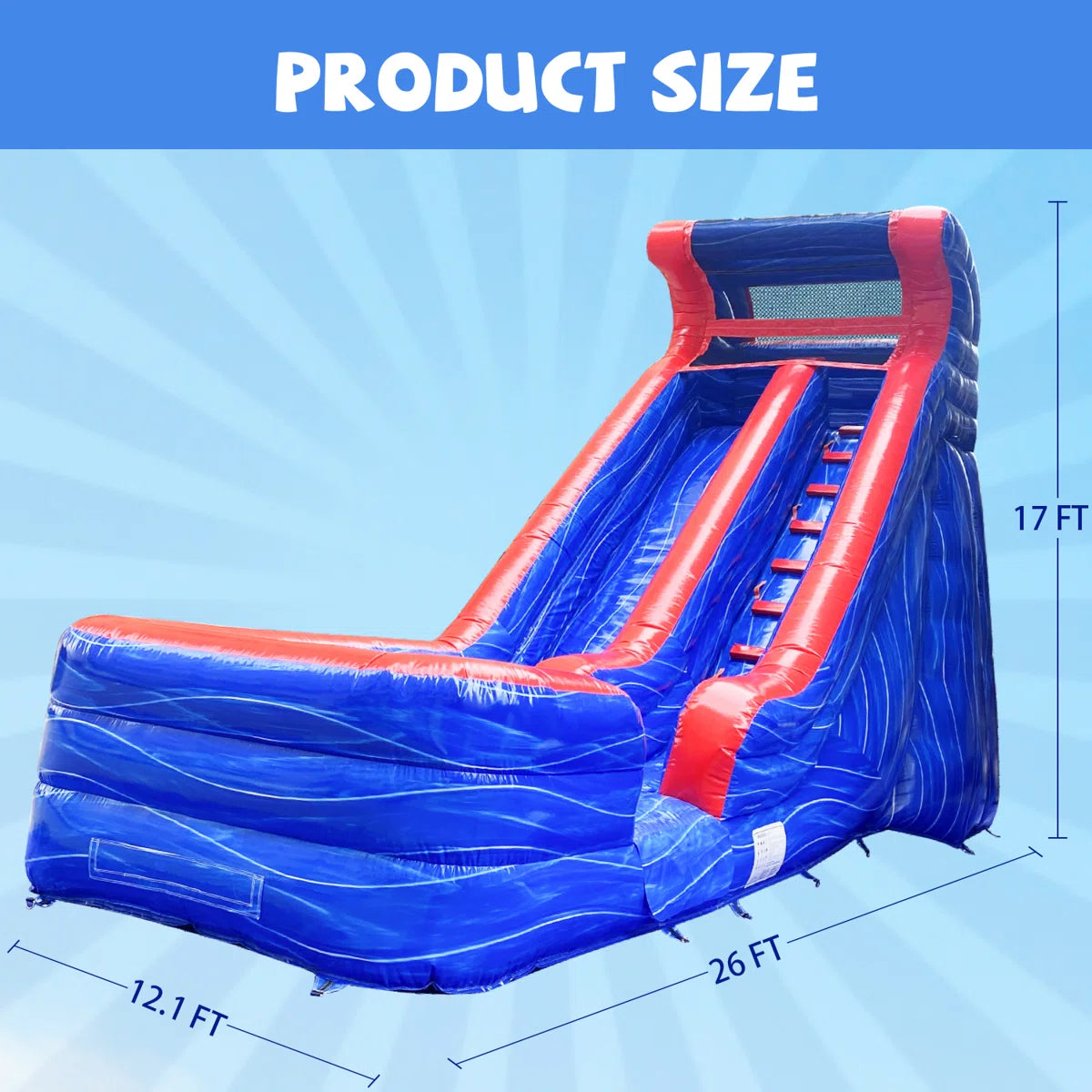 BIG WAVE - 16FT Blue Wave Wet/Dry Waterslide - 11168
