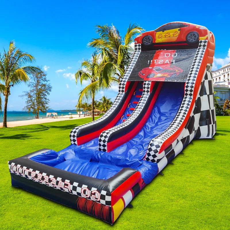BIG WAVE - 19FT Supreme Speedway Splash Wet/Dry Water Slide - Free Shipping