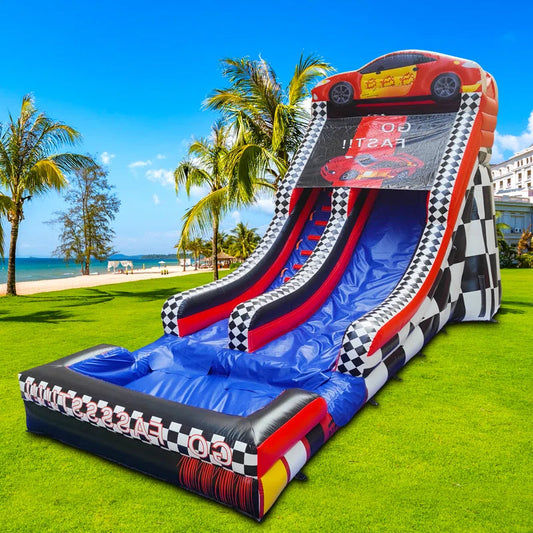 BIG WAVE - 19FT Supreme Speedway Splash Wet/Dry Water Slide - Free Shipping