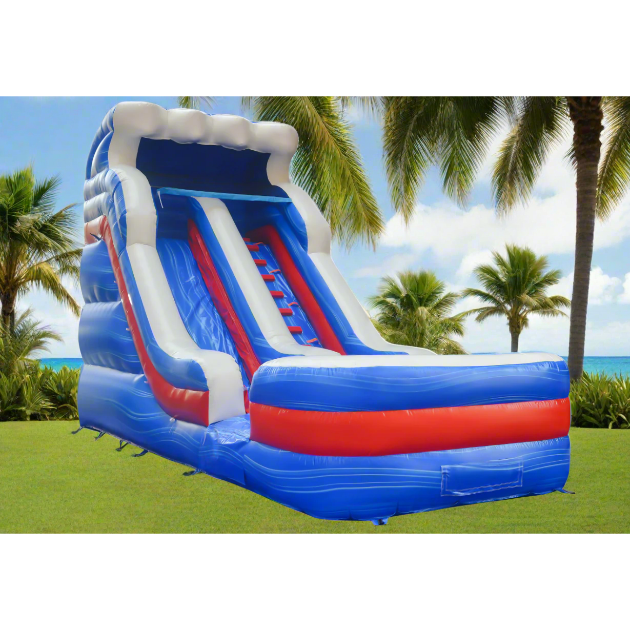 BIG WAVE - 16FT Patriotic Splash Wet/Dry Water Slide - 11167