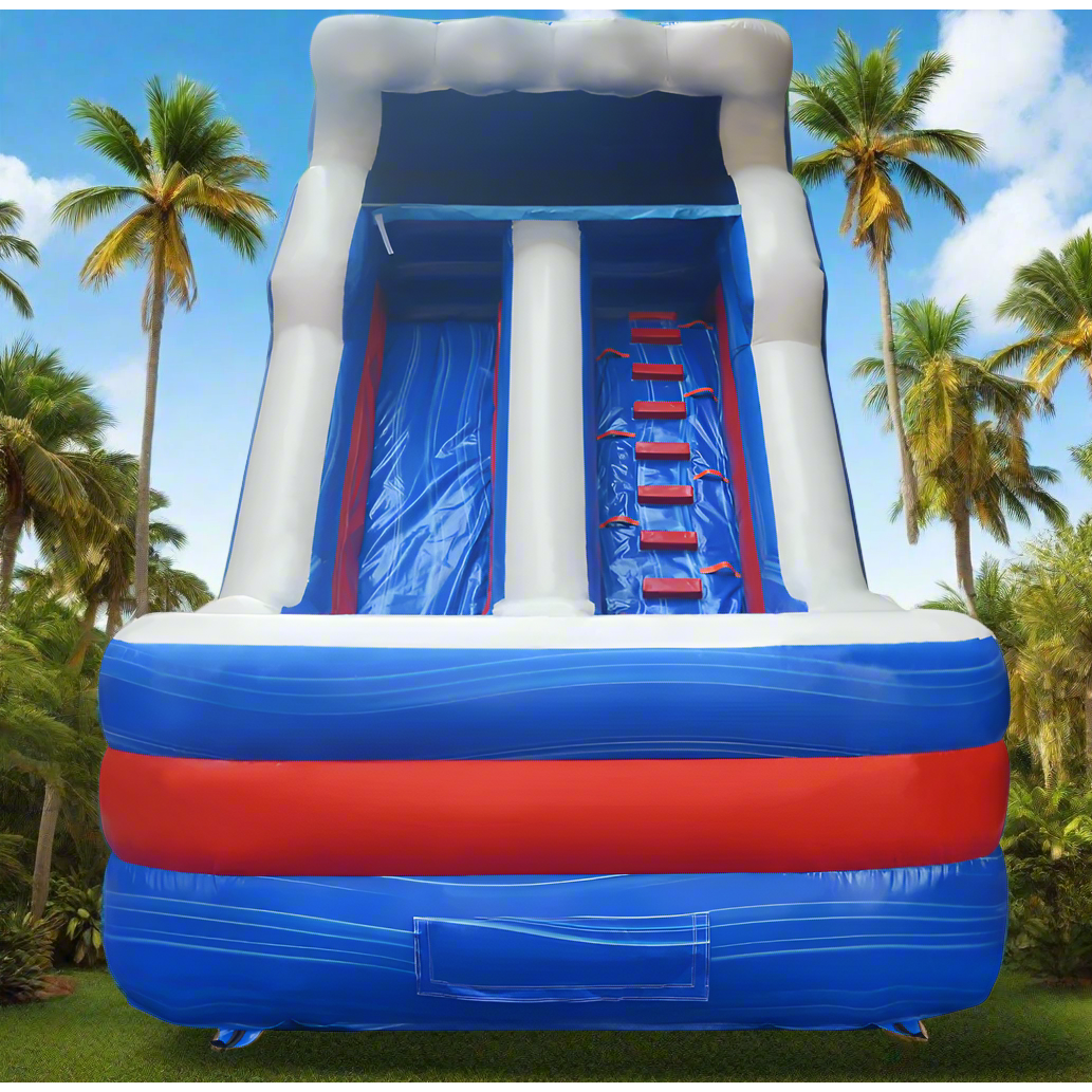 BIG WAVE - 16FT Patriotic Splash Wet/Dry Water Slide - 11167