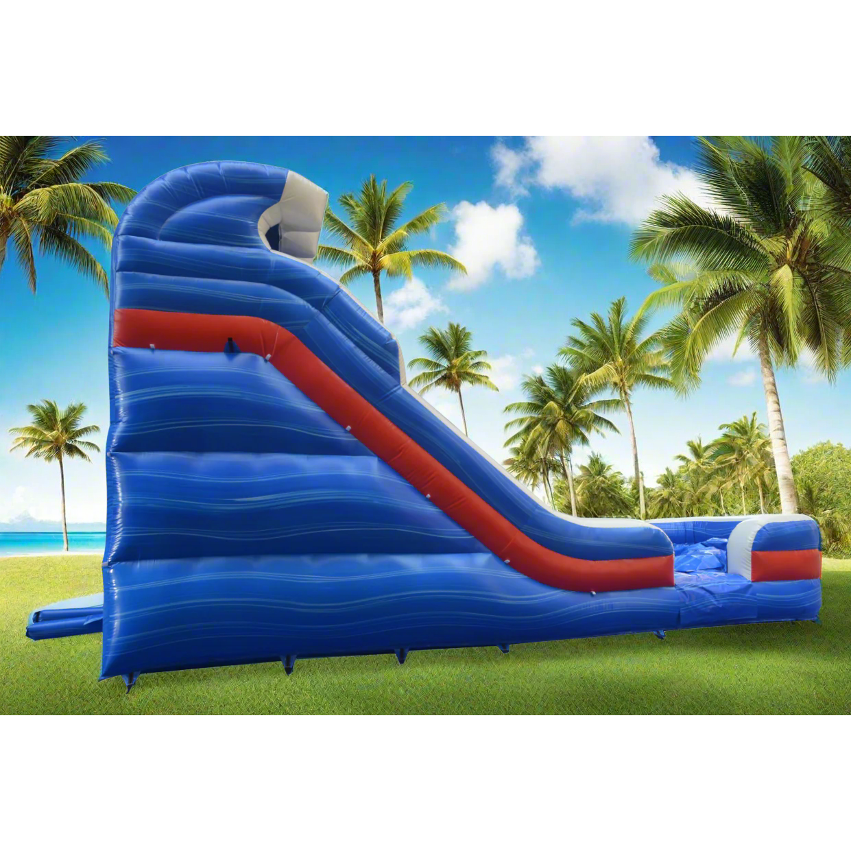 BIG WAVE - 16FT Patriotic Splash Wet/Dry Water Slide - 11167