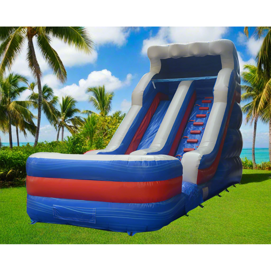 BIG WAVE - 16FT Patriotic Splash Wet/Dry Water Slide - 11167