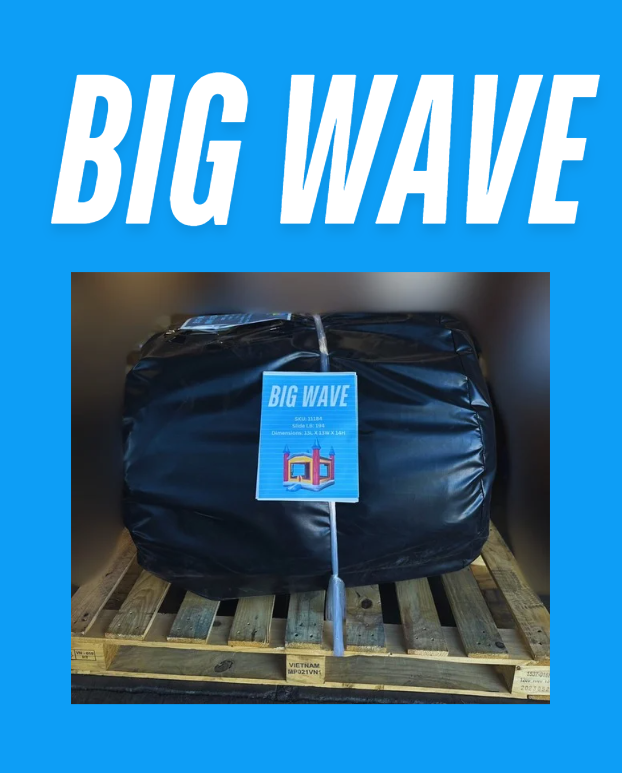 BIG WAVE - 14FT Imperial Bounce House - Basketball Hoop Included